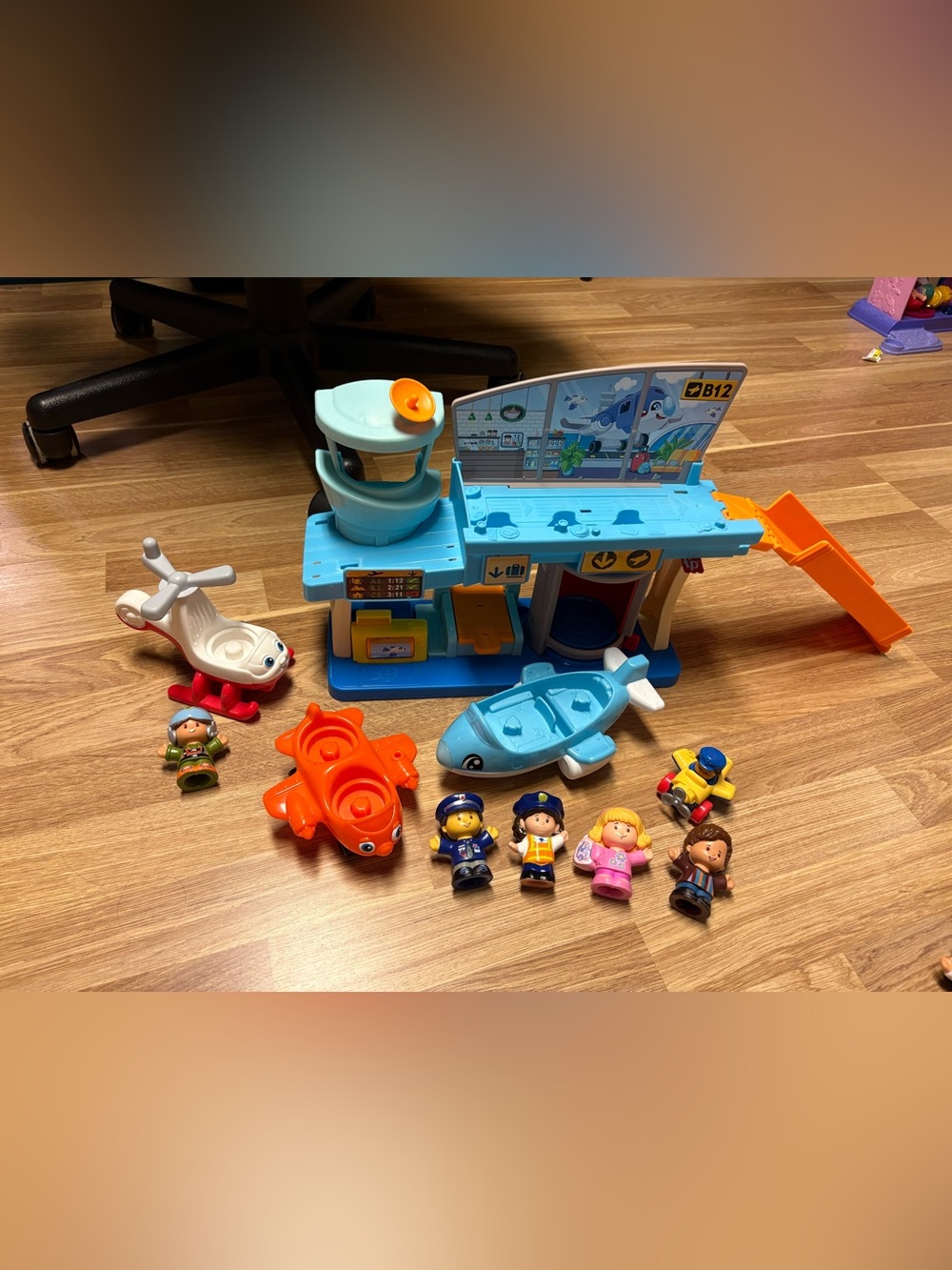 Fisher-Price little people Blue Airport Playset with Figures